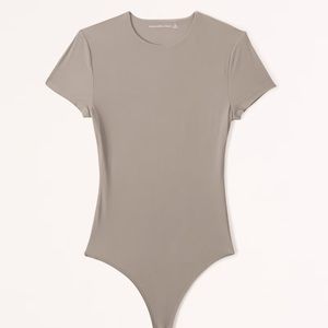 Abercrombie Soft Matte Seamless Tee Bodysuit - Taupe